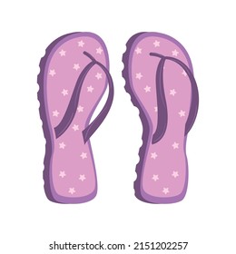 purple flip flops for the beach