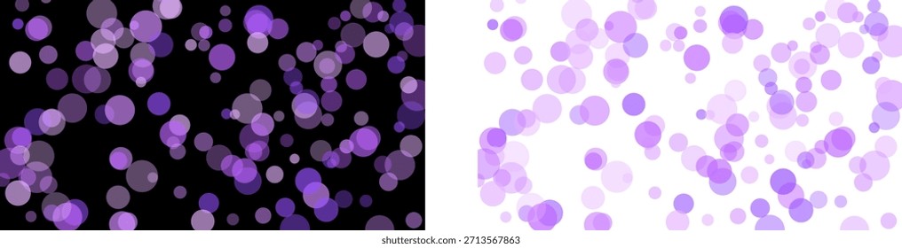 Fondo de partículas bokeh flotante púrpura con efecto de profundidad brillante ideal para superposiciones creativas, diseños abstractos, imágenes festivas y fondos modernos