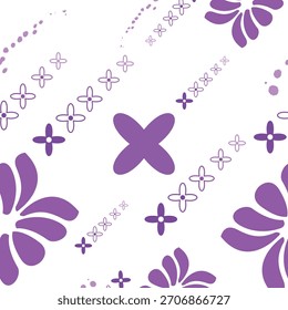 Purple Floral Abstract Pattern Design
