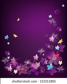 Purple floral background