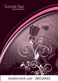 Purple Floral Background.
