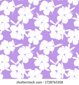 Purple Floral botanical seamless pattern background suitable for fashion prints, graphics, backgrounds and crafts