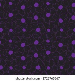Purple Floral botanical seamless pattern background suitable for fashion prints, graphics, backgrounds and crafts