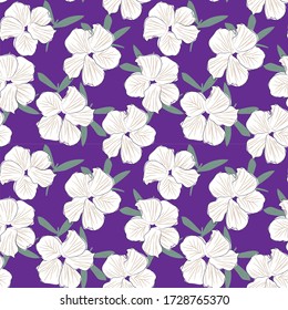 Fondo de patrón inoxidable morado floral adecuado para impresiones de moda, gráficos, fondos y artesanías