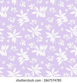 Fondo de patrón inoxidable morado floral adecuado para impresiones de moda, gráficos, fondos y artesanías