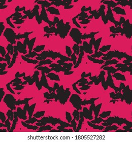 Purple Floral brush strokes seamless pattern background for fashion prints, graphics, backgrounds and crafts