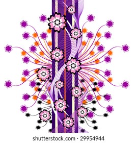 Purple floral design