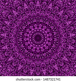 Purple floral garden mandala pattern wallpaper - geometrical abstract vector yoga background graphic