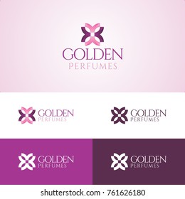 Purple floral logo