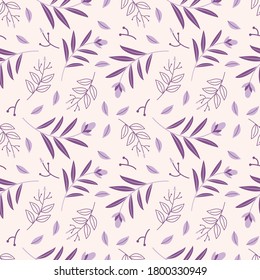 Purple floral pattern for textile, fashion prints, wallpaper, wrapping paper, design