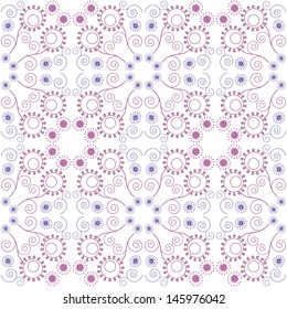 Purple floral seamless pattern