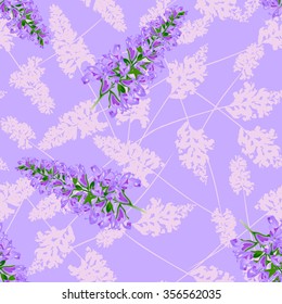 Purple floral seamless pattern