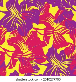 Púrpura Floral fondo de patrón sin costura para textiles de moda, gráficos, antecedentes y artesanías