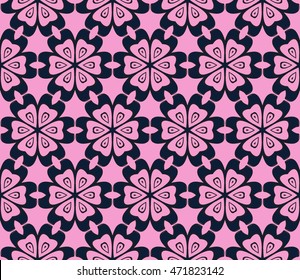 Purple. Floral seamless pattern in execution. Vector. For holiday cards design, fashion design, interior design, graphic arts