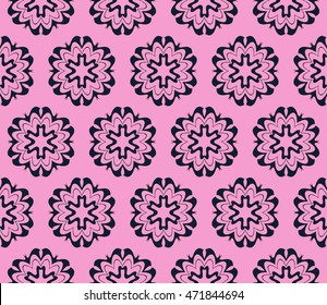 Purple. Floral seamless pattern in execution. Vector. For holiday cards design, fashion design, interior design, graphic arts