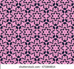 Purple. Floral seamless pattern in execution. Vector. For holiday cards design, fashion design, interior design, graphic arts