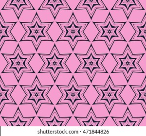 Purple. Floral seamless pattern in execution. Vector. For holiday cards design, fashion design, interior design, graphic arts