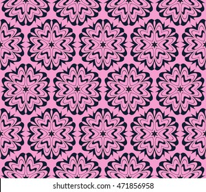 Purple. Floral seamless pattern in execution. Vector. For holiday cards design, fashion design, interior design, graphic arts