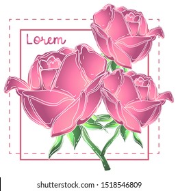 Purple Floral Template Background Vector EPS10