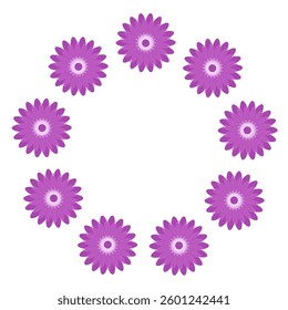 Purple floral trendy 3d round background vector
Vector background with flowers trendy round