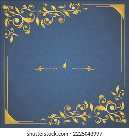 Purple floral vector background in a modern style with a frame and a pen, a vector illustration created for the holiday.In vintage style