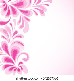 Purple floral vector background. wedding invitation card