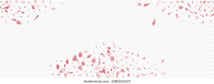 Purple Floral Vector Panoramic Transparent Background. Confetti Marriage Design. Bloom Tender Template. Flower Sky Card. Light Cherry Free Poster.