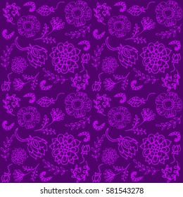 purple floral vector texture, painted flowers, wedding card, vintage style