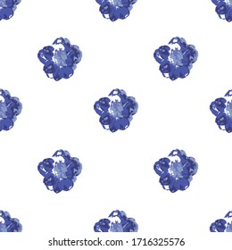 Purple flower all over pattern print repeat