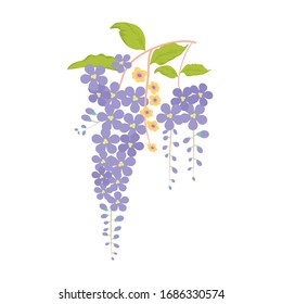 Diseño vectorial de flores púrpura 