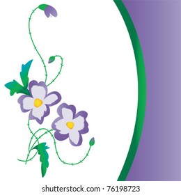 Purple flower Card