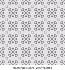 purple flower, cement tiles, cute pattern, decorative seamless background