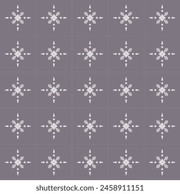 purple flower, cement tiles, cute pattern, decorative seamless background