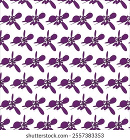 purple flower design pattern print