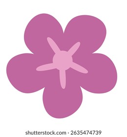 Purple flower head vector illustration, flat icon design cartoon illustration, purple flowers clip art, clip art purple flowers, purple flower clip art