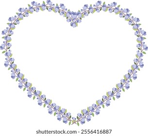 Purple flower Heart Shape Love and Romance Symbolic Art