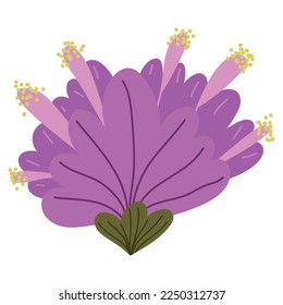 purple flower icon isolated white background