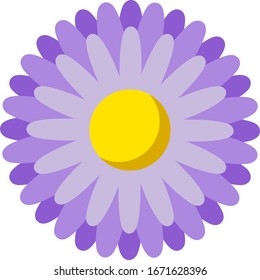 
Purple flower isolated vector illustration
