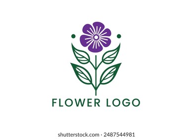 purple flower Logo Vector Sublimation Design	
