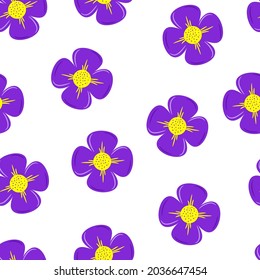 Purple Flower Pattern Seamless Vector