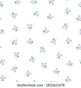 Purple flower seamless pattern background