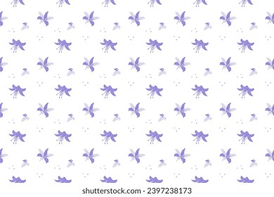 A purple flower as seamless pattern background