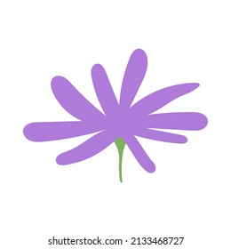 forma simple de flor púrpura, gráfico púrpura de flor