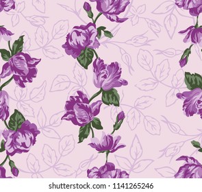 Purple flower texture beautiful with soft pink background pattern print.