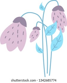 purple flower vector