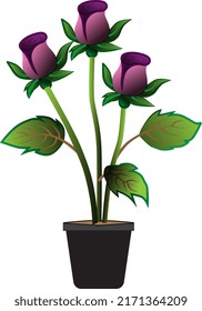 Purple Flower vector design ready to download