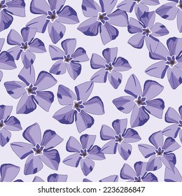 Vector de flores moradas. Ilustración de flores en acuarela. Diseño para textiles, tela, papel pintado.