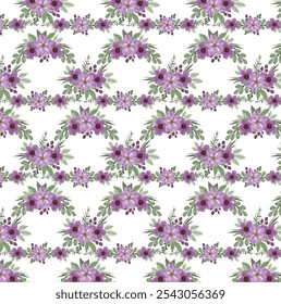 purple flower wreath pattern design