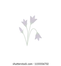 purple flowers bells. Element of flower for mobile concept and web apps. Colored purple flowers bells can be used for web and mobile