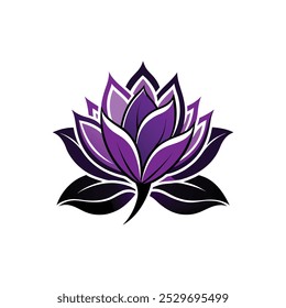 purple flowers illustration design template